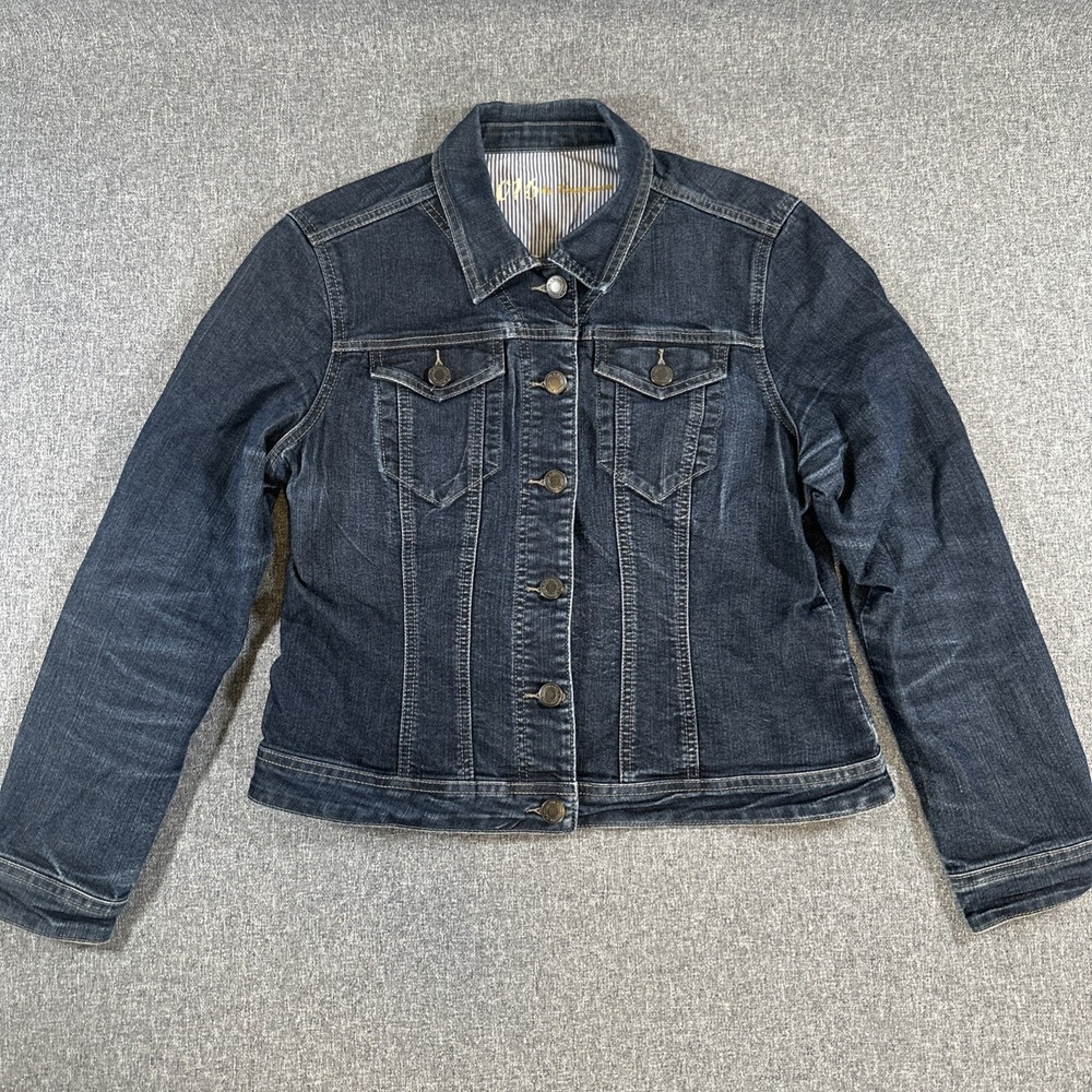 2016 By Parasuco Blue Jean Denim Jacket Womens Medium Button Long Sleeve‎
